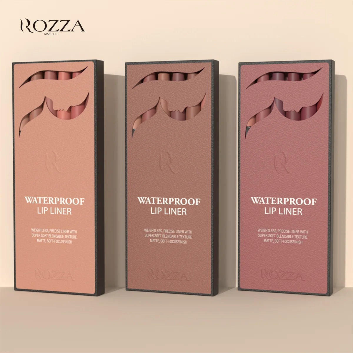 Rozza Waterproof Lip Liner Pencil Set